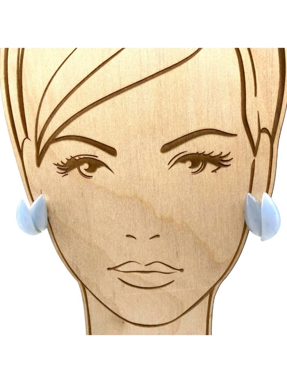 Vintage Blue Shimmer Thermoset Lucite Earrings, Mid Century Glam, Elongated Tear